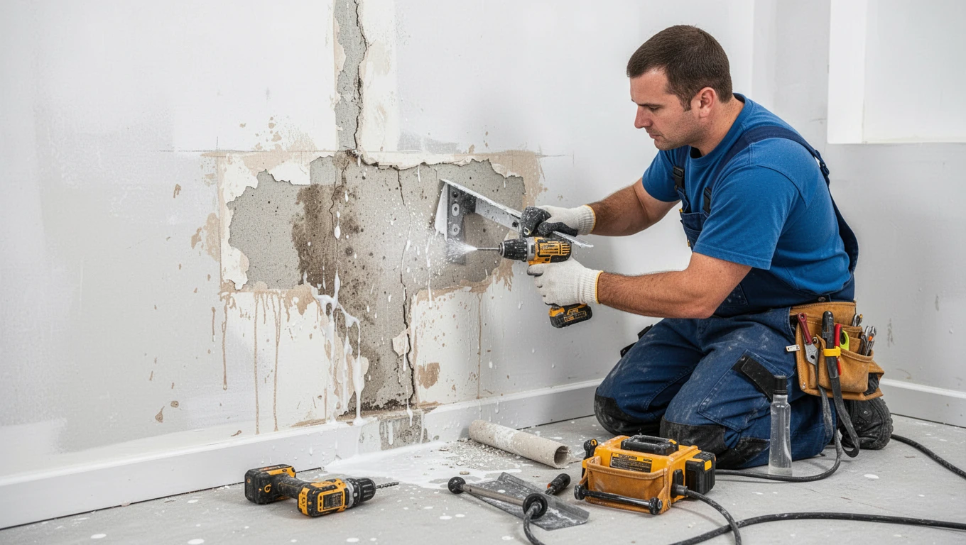 Wall Water Damage Repair