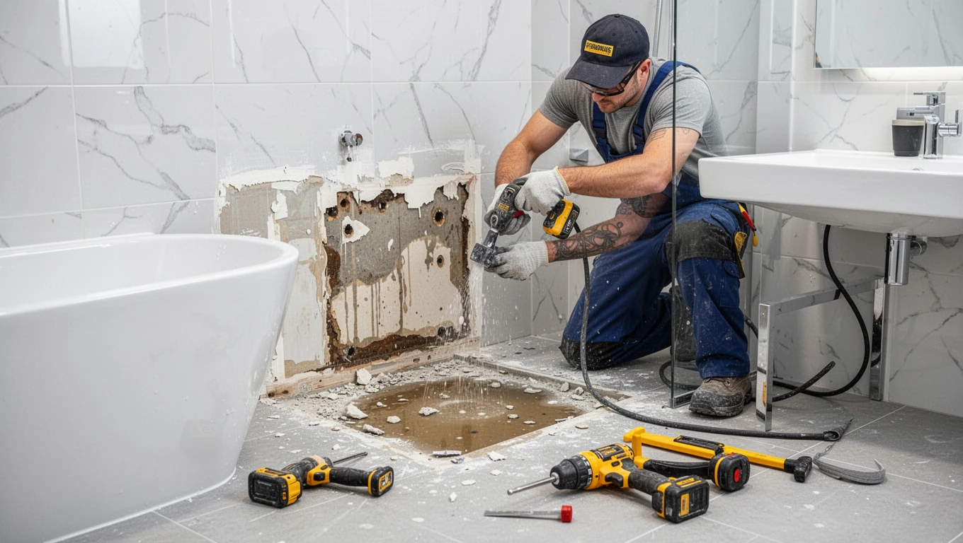 Bathroom Water Damage Repair